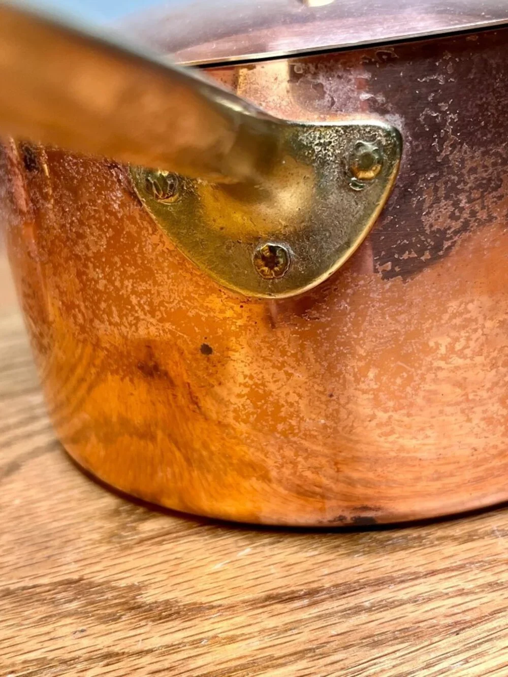 Vintage  Paul Revere Ware  2 quart  Copper Saucepan With Lid Bicentennial Brass